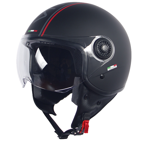 Helm vito jet loreto fashion mat zwart