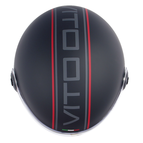 Helm vito jet loreto fashion mat zwart