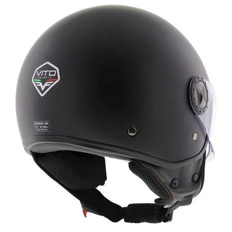 HELM VITO JET LORETO MAT ZWART
