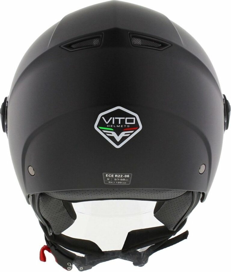 Helm vito moda mat zwart lang vizier