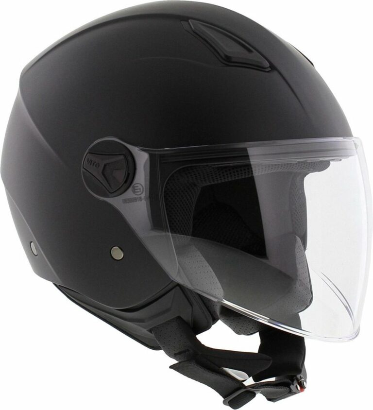 Helm vito moda mat zwart lang vizier