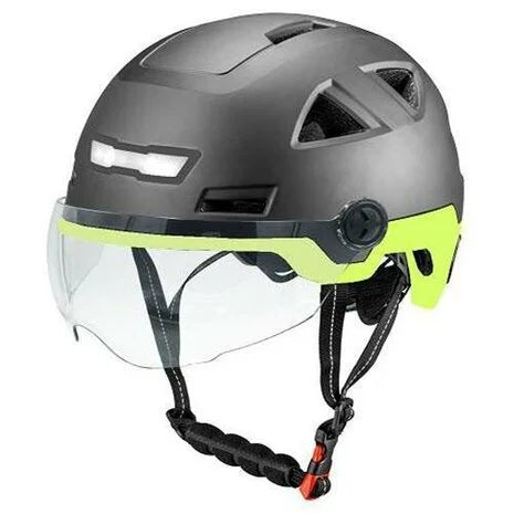 HELM VITO E-LIGHT MET VIZIER MAT ZWART + FLUOR (SPEED PEDELEC)