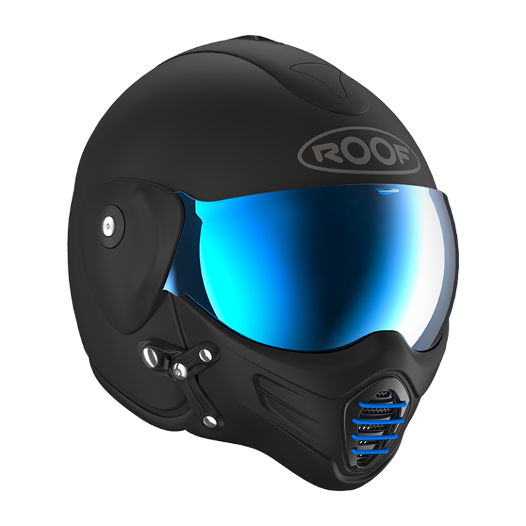 ROOF Roadster Iron Mat Zwart/Blauw Helm