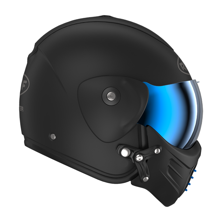 ROOF Roadster Iron Mat Zwart/Blauw Helm