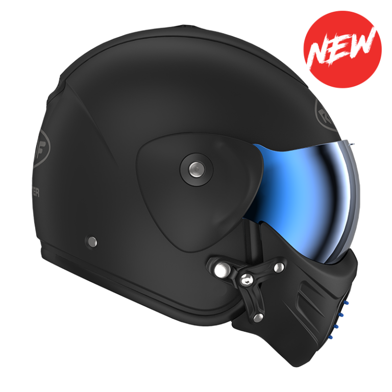 ROOF Roadster Iron Mat Zwart/Blauw Helm