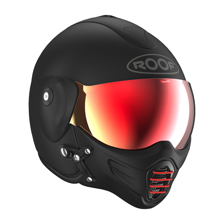 ROOF Roadster Iron Mat Zwart/Rood Helm