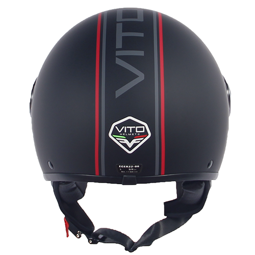 Helm vito jet loreto fashion mat zwart