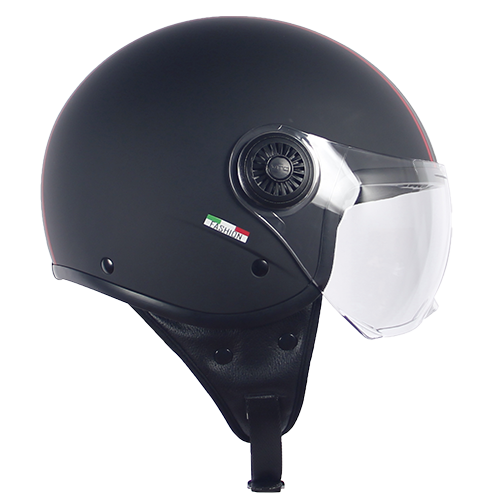 Helm vito jet loreto fashion mat zwart