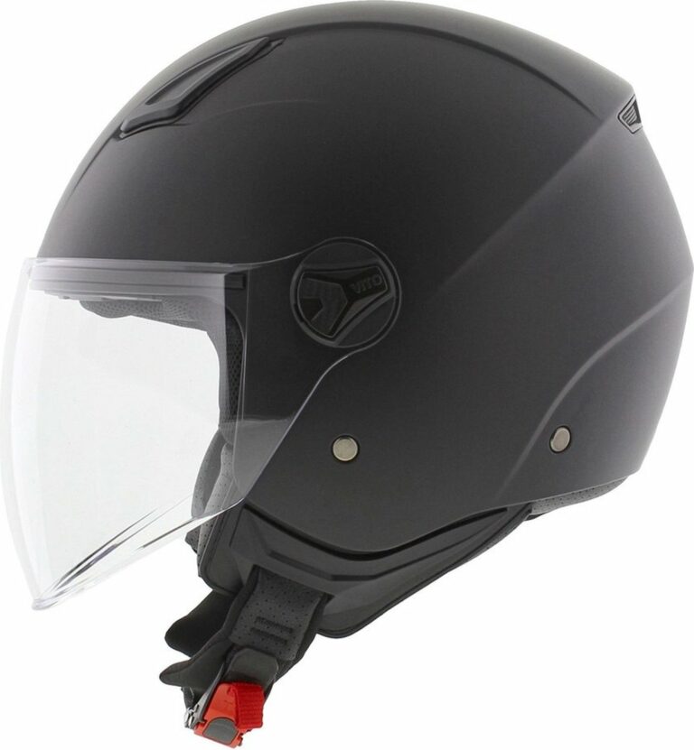 Helm vito moda mat zwart lang vizier