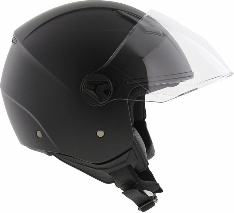 Helm vito moda mat zwart lang vizier