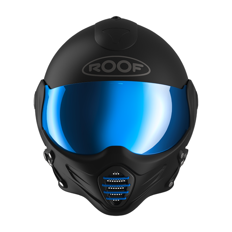 ROOF Roadster Iron Mat Zwart/Blauw Helm