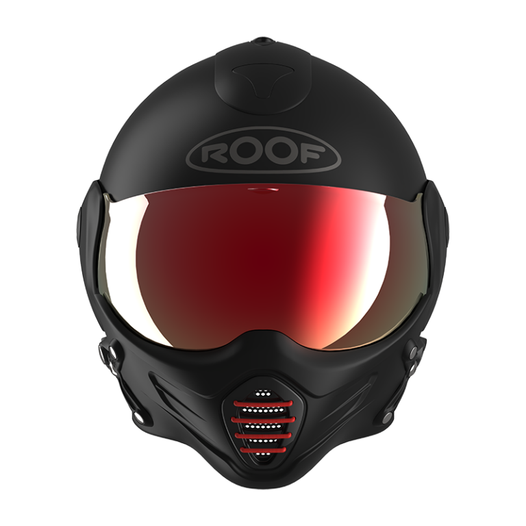 ROOF Roadster Iron Mat Zwart/Rood Helm