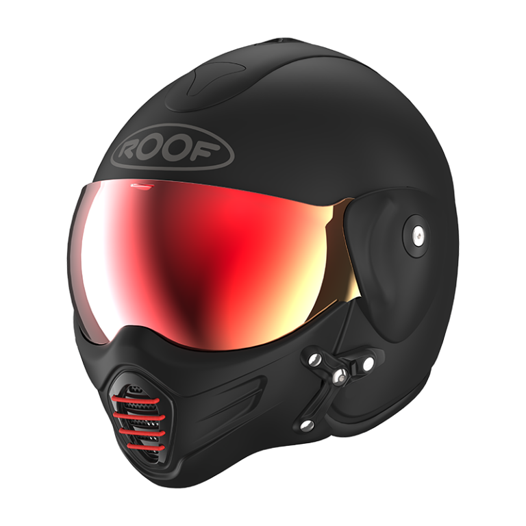 ROOF Roadster Iron Mat Zwart/Rood Helm
